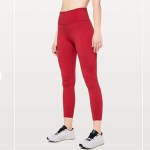 Lululemon Fast & Free 7/8 Tight II Nulux 25" size 6